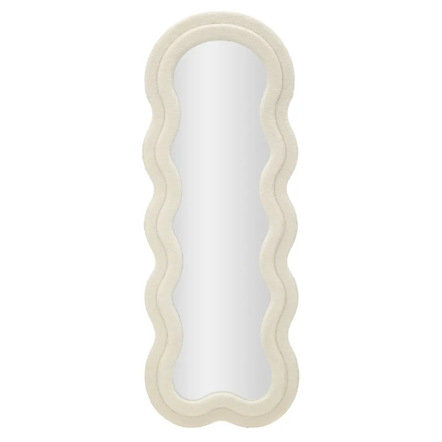 LUSTRO ZAWIESZANE TEDDY KREMOWE 60X4X160 cm (WYMIAR LUSTRA 39X137 cm)